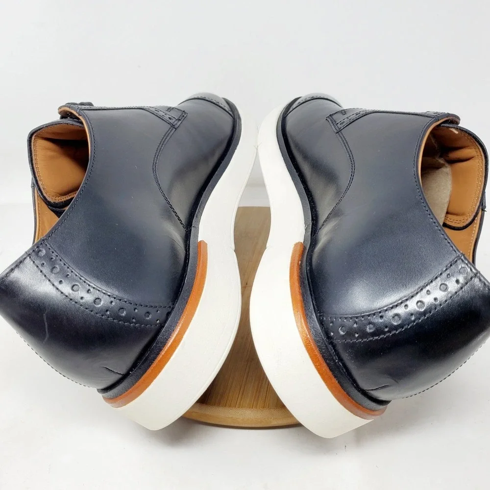 Allen Edmonds Caleb Shoes Men 12 D Black‎ Leather Hybrid Cap Toe Derby Sneaker